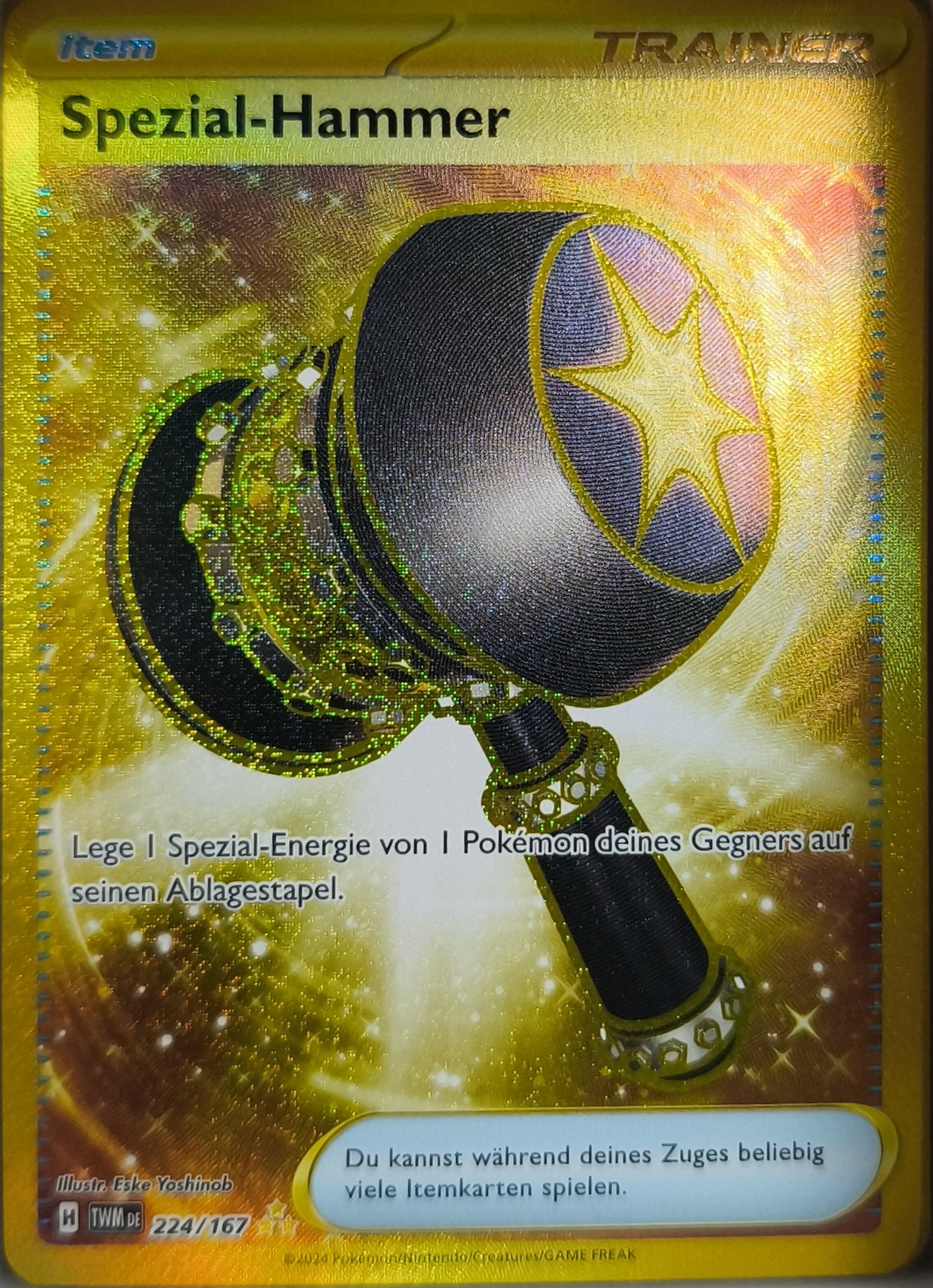 Spezial-Hammer Goldkarte Twilight Maskerade Near Mint Deutsch Pokemon TCG - Lachsnacken-Shop