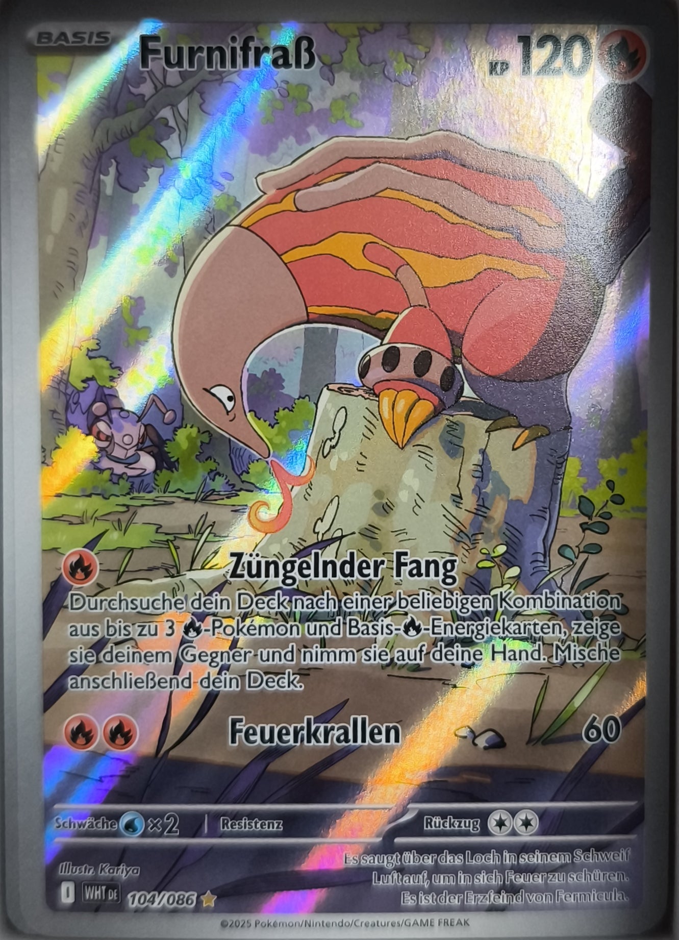 Furnifraß Illustration Rare Deutsch Weiße Flammen Sealed Pokemon TCG - Lachsnacken-Shop