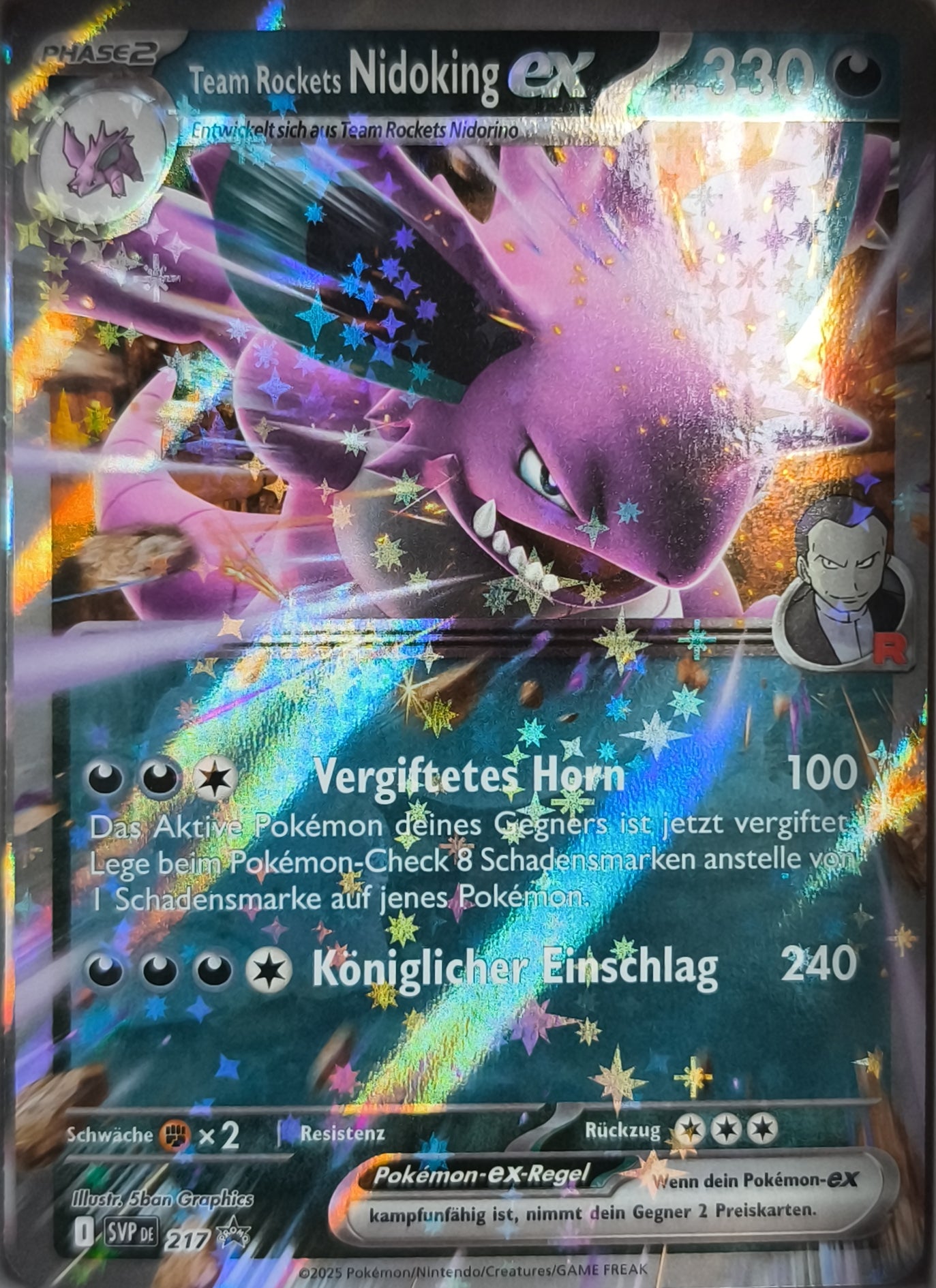 Team Rockets Nidoking Promo Scarlet & Violet NM Pokemon TCG - Lachsnacken-Shop