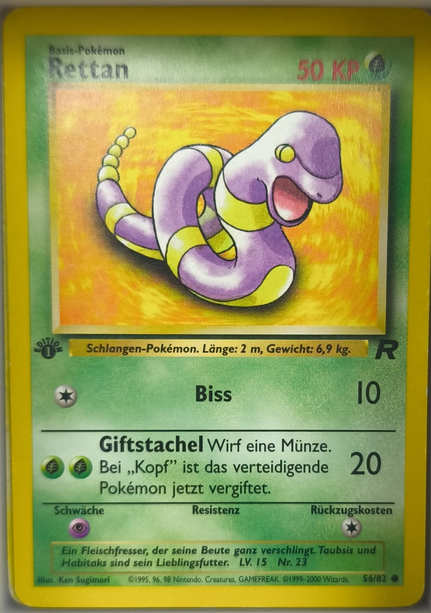 Rettan Team Rocket Deutsch 1. Edition 056/82 Pokemon TCG EXC - Lachsnacken-Shop