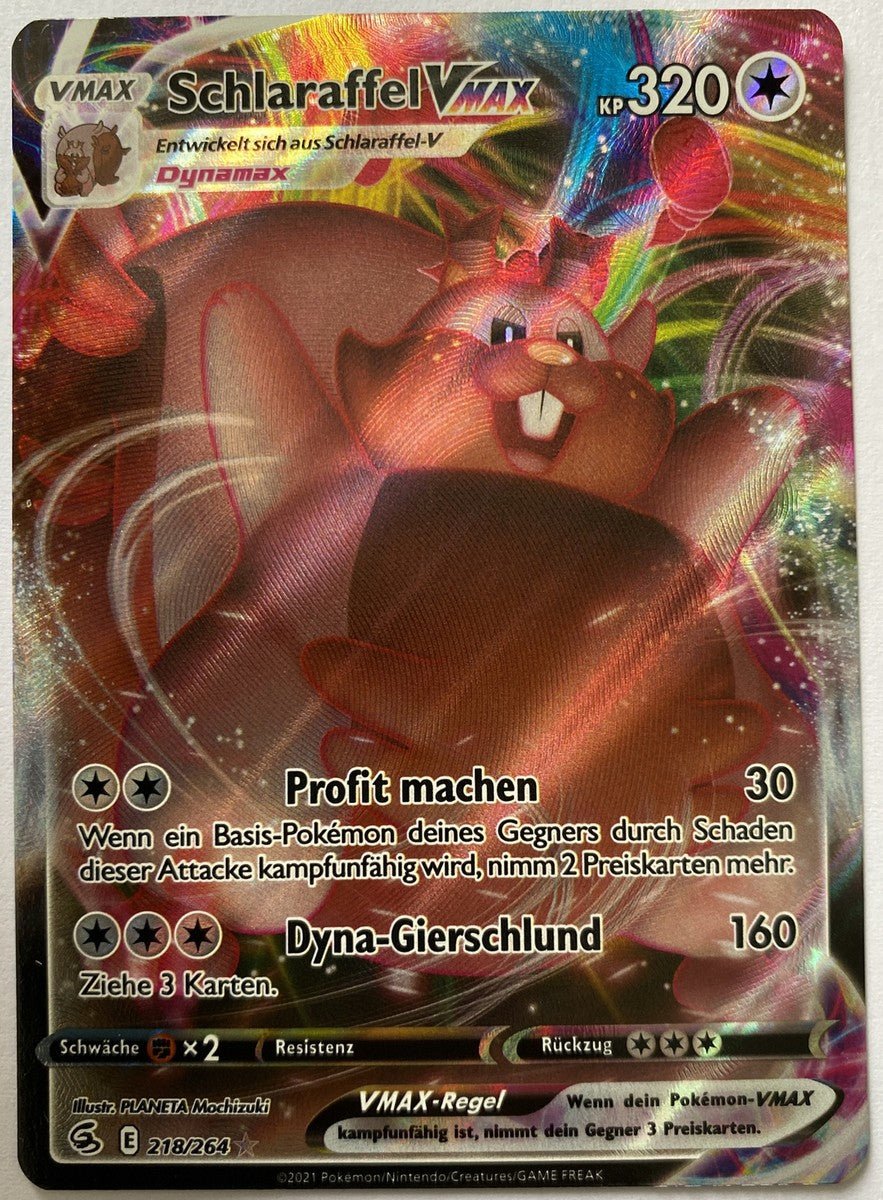 Schlaraffel Vmax Fusions Angriff NM Pokemon TCG - Lachsnacken-Shop
