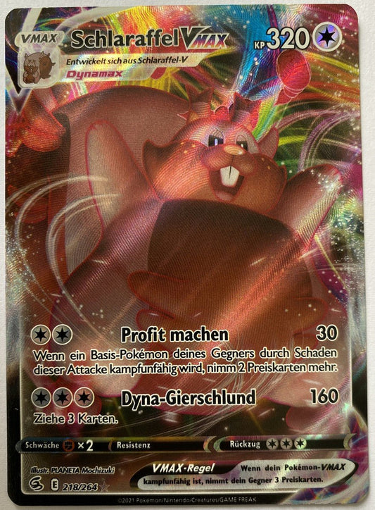 Schlaraffel Vmax Fusions Angriff NM Pokemon TCG - Lachsnacken-Shop