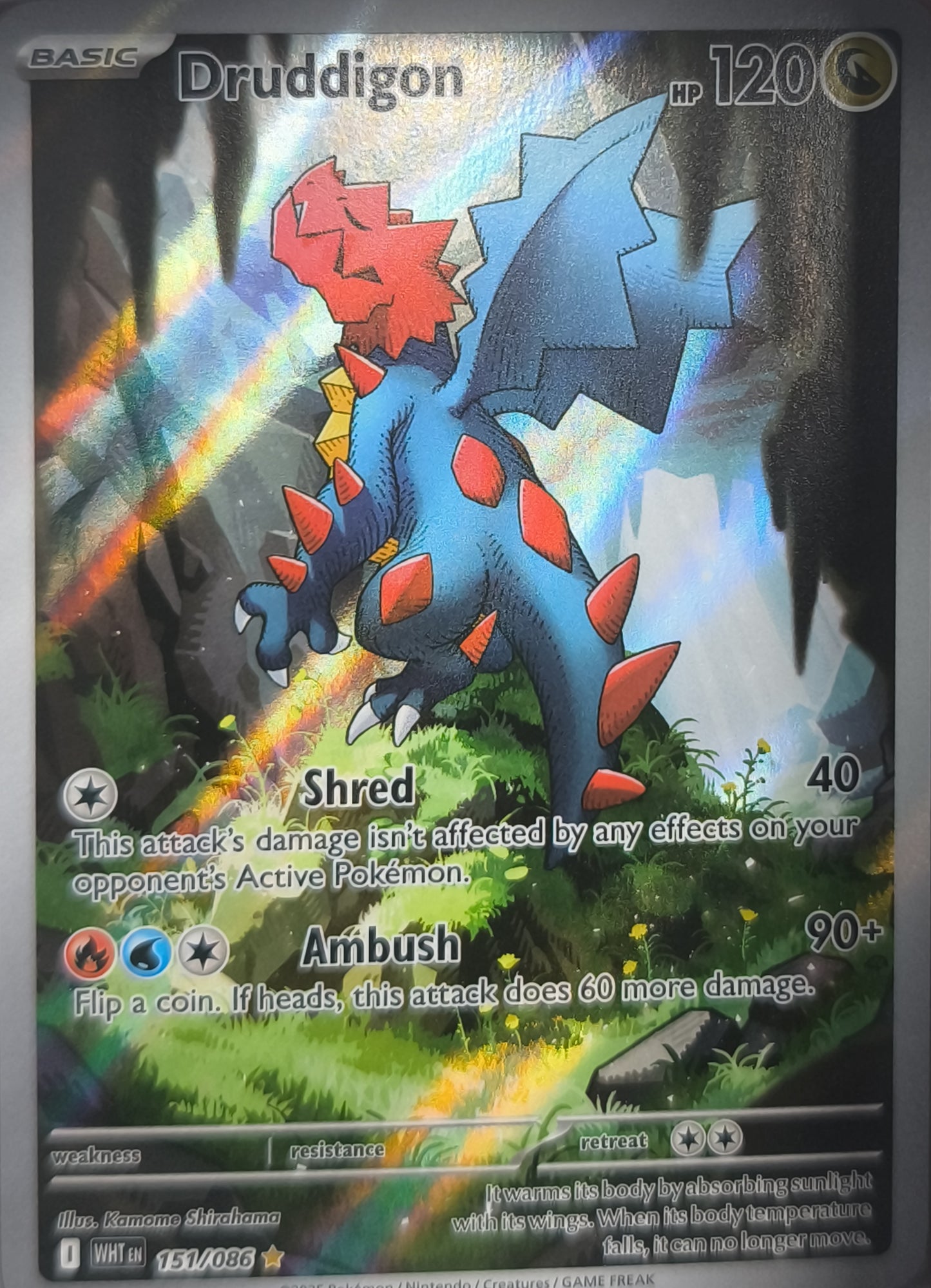 Shardrago 151/086 Englisch Weiße Flammen Pokemon TCG