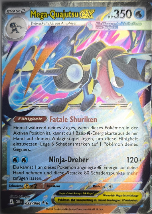 Mega-quajutsu Ex 022/086 Wachsendes Chaos NM Pokemon TCG - Lachsnacken-Shop