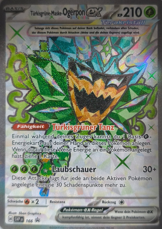 Türkisgrüne Maske Ogerpon Ex Promo Scarlet & Violet NM Pokemon TCG - Lachsnacken-Shop