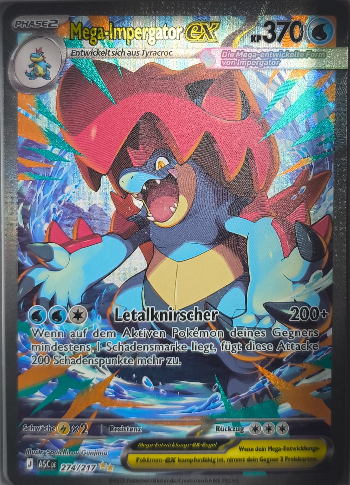 Mega Impergator EX Erhabene Helden NM Deutsch