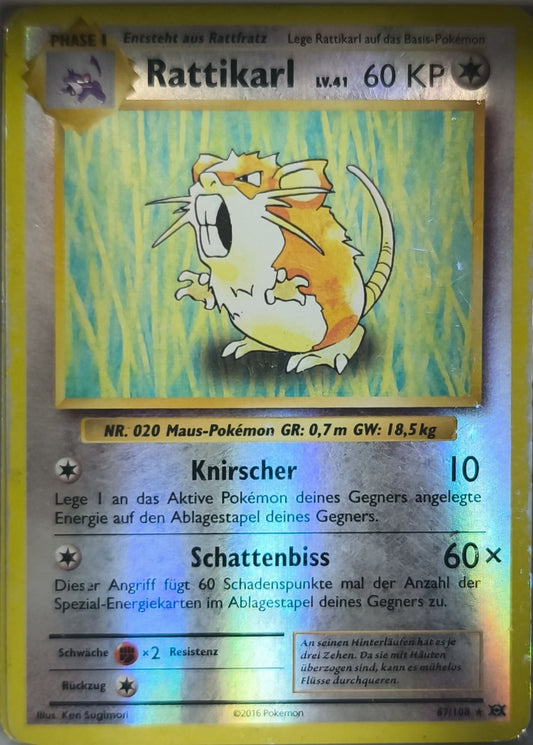 Rattikarl Reverse Holo Evolutions Deutsch Good - Lachsnacken-Shop