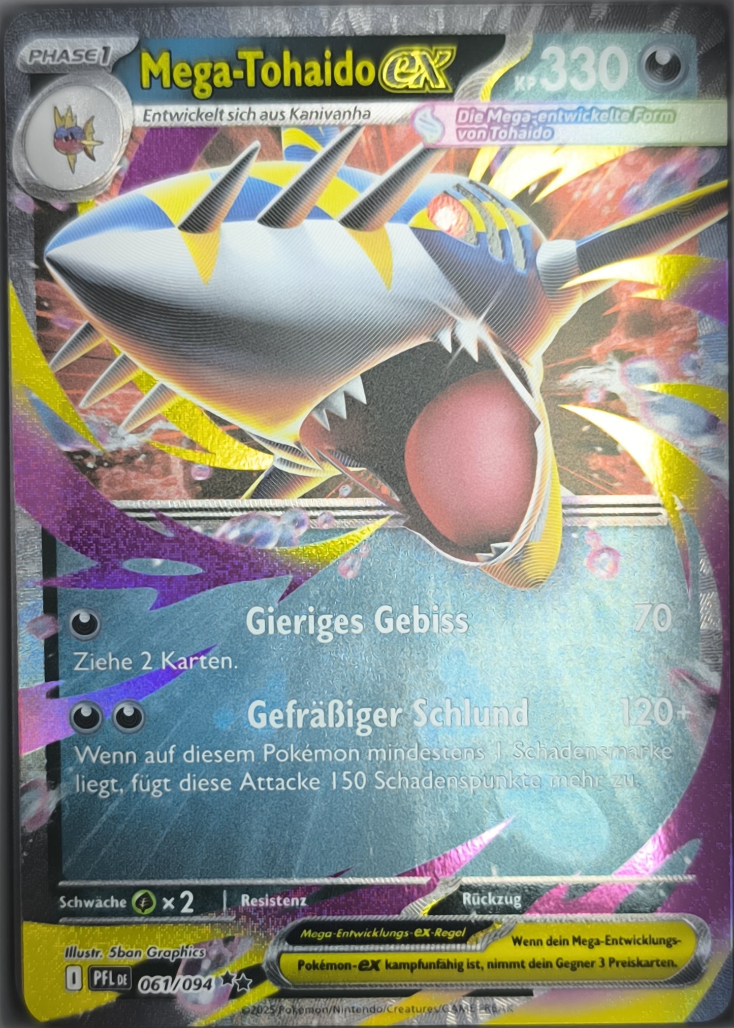 Mega Tohaido ex 061/094 NM Pokemon TCG Deutsch