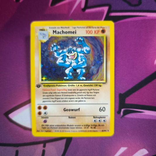Machomei Base Set 1. Edition Zustand: Excellent+Pokemon TCG