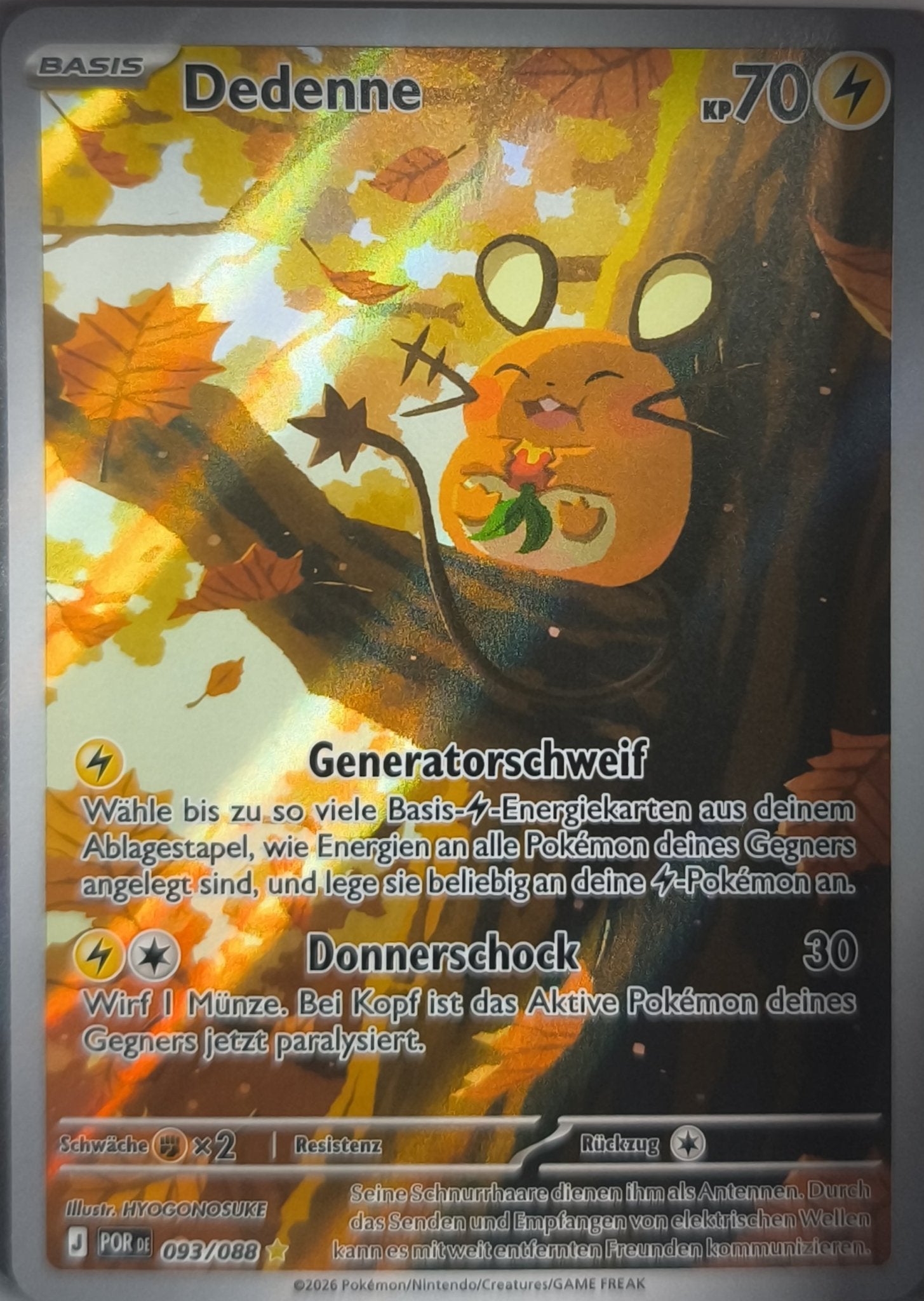 Dedenne Optimale Ordnung NM Pokemon TCG Deutsch - Lachsnacken-Shop