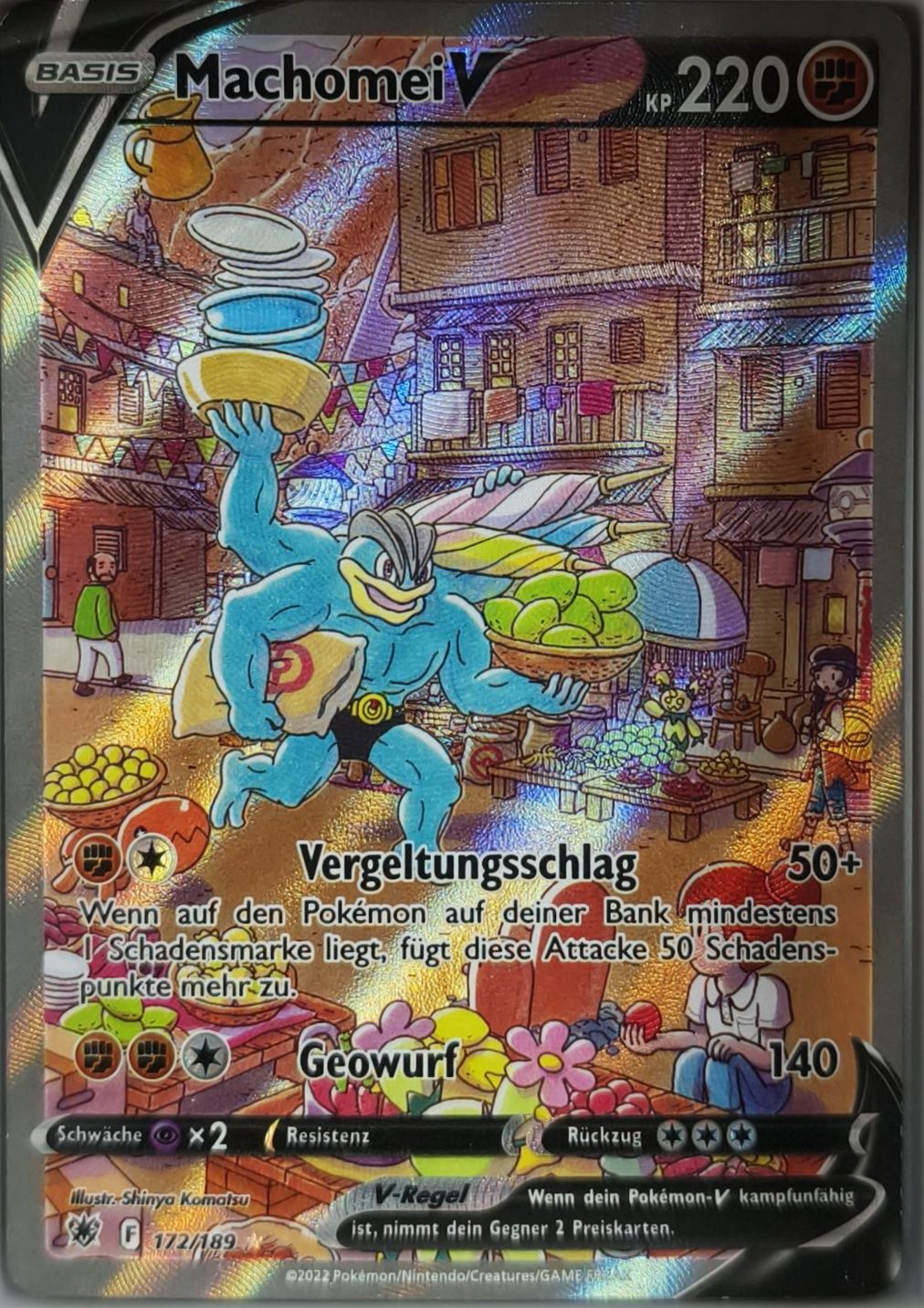 Machomei V Astralglanz-Near Mint Pokemon TCG - Lachsnacken-Shop