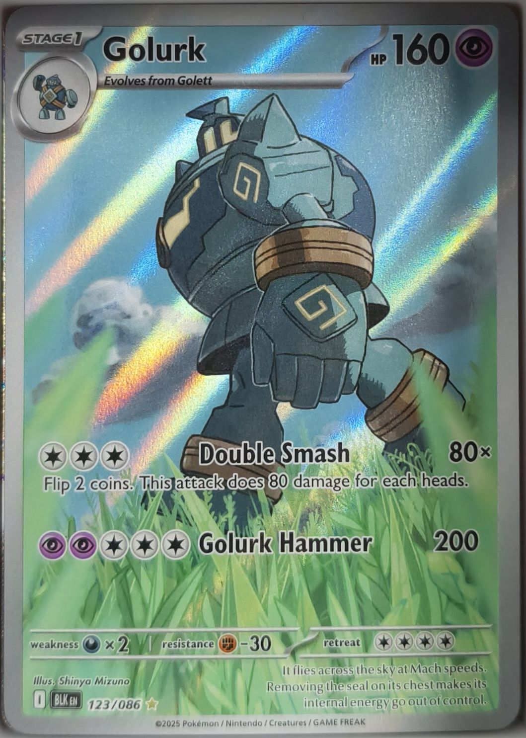 Golgantes 123/086 Schwarze Blitze NM Englisch Pokemon TCG - Lachsnacken-Shop