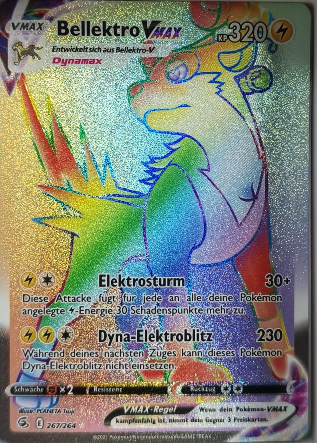 Bellektro-VMAX 267/264 RAINBOW Fusions Angriff NM Pokemon TCG - Lachsnacken-Shop