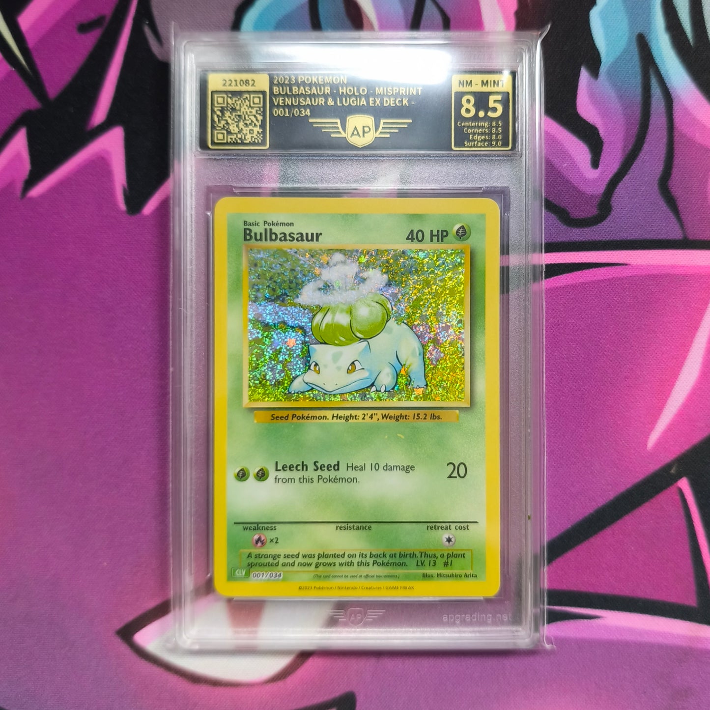 Bisasam Classic Collection Missprint !!! AP Grading 8,5