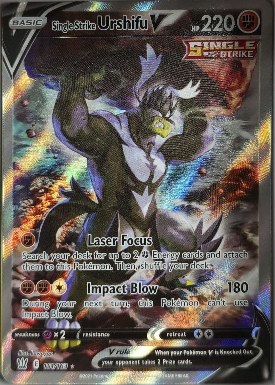 Fokussierter-Angriff-Wulaosu V Schwert & Schild NM Pokemon TCG - Lachsnacken-Shop