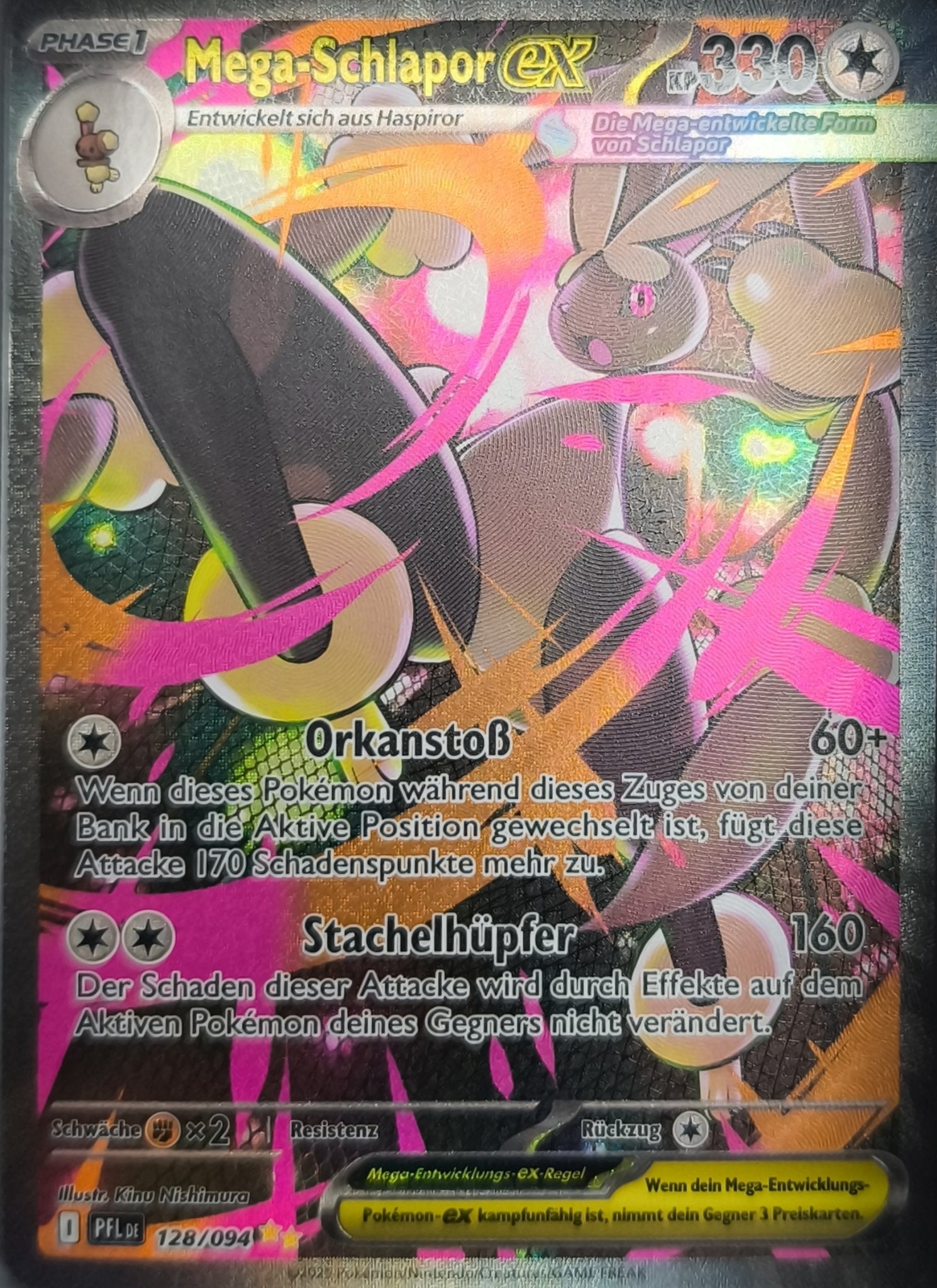 Mega-Schlapor 128/094 Fatale Flammen Deutsch Pokemon TCG - Lachsnacken-Shop