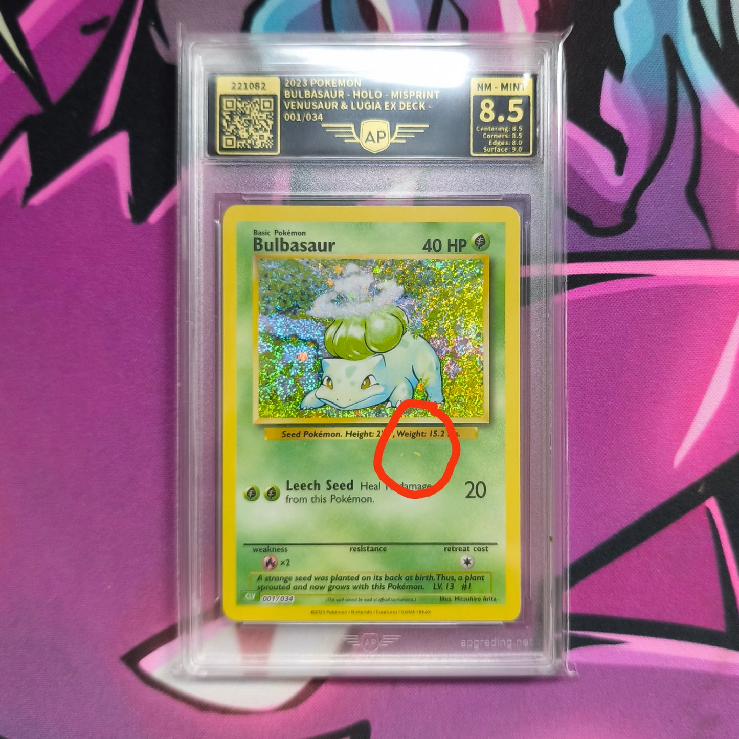 Bisasam Classic Collection Missprint !!! AP Grading 8,5
