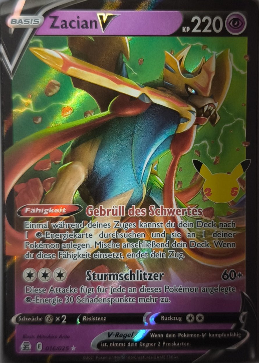 Zacian V Celebrations Deutsch - Lachsnacken-Shop