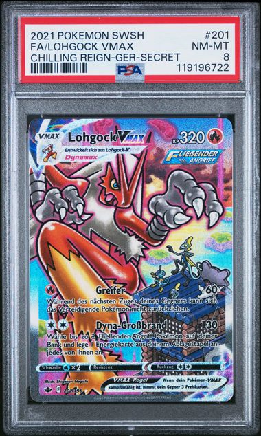 Lohgock Vmax PSA 8 Chilling Reign Deutsch - Lachsnacken - Shop