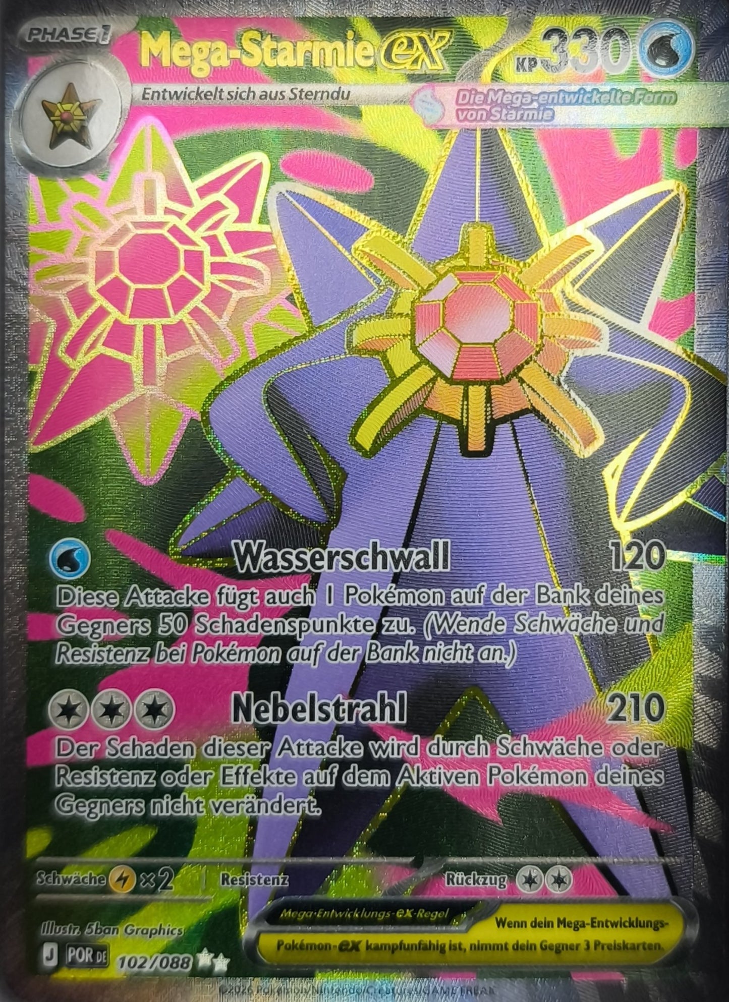 Mega-Starmie Ex Full Art Optimale Ordnung NM Pokemon TCG - Lachsnacken-Shop