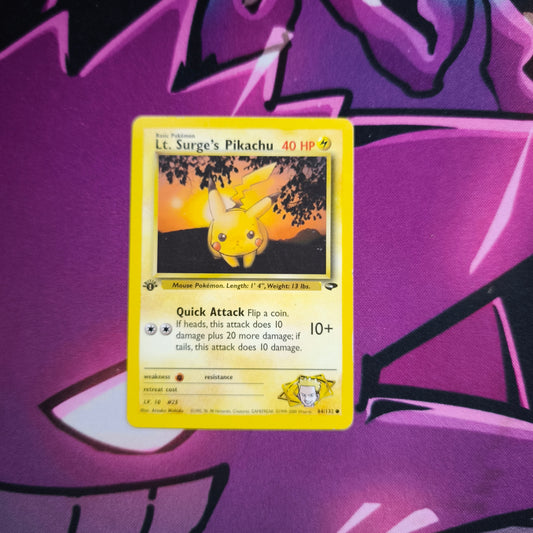 Major Bobs Pikachu 1. Edition Excellent- Near Mint Pokemon TCG