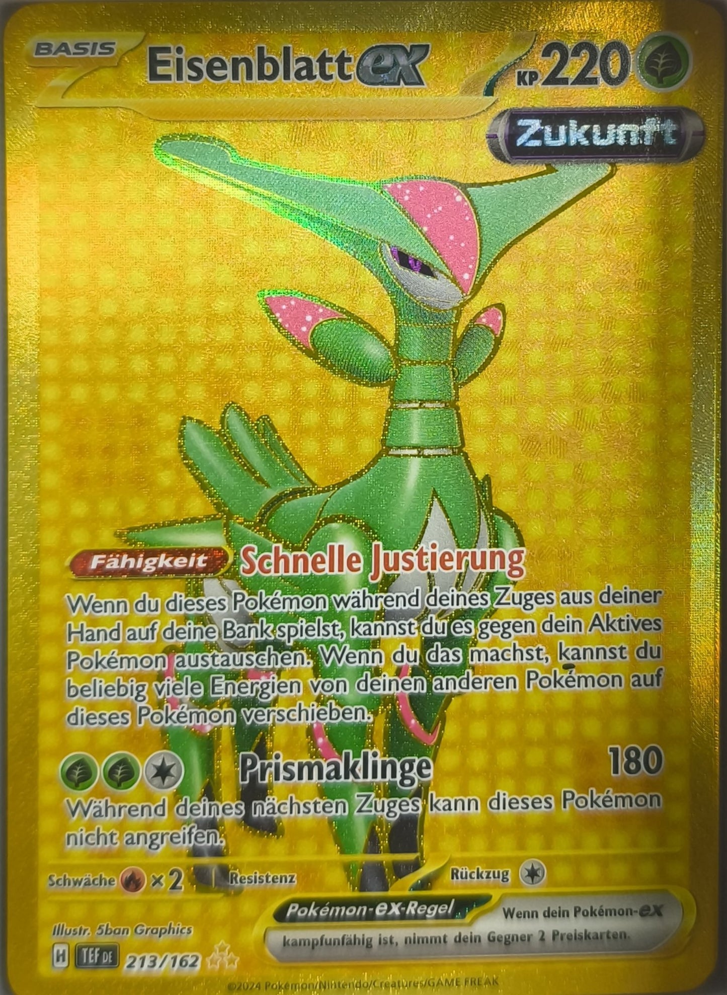 Eisenblatt Ez Gold Gewalten der Zeit Deutsch NM Pokemon TCG - Lachsnacken-Shop