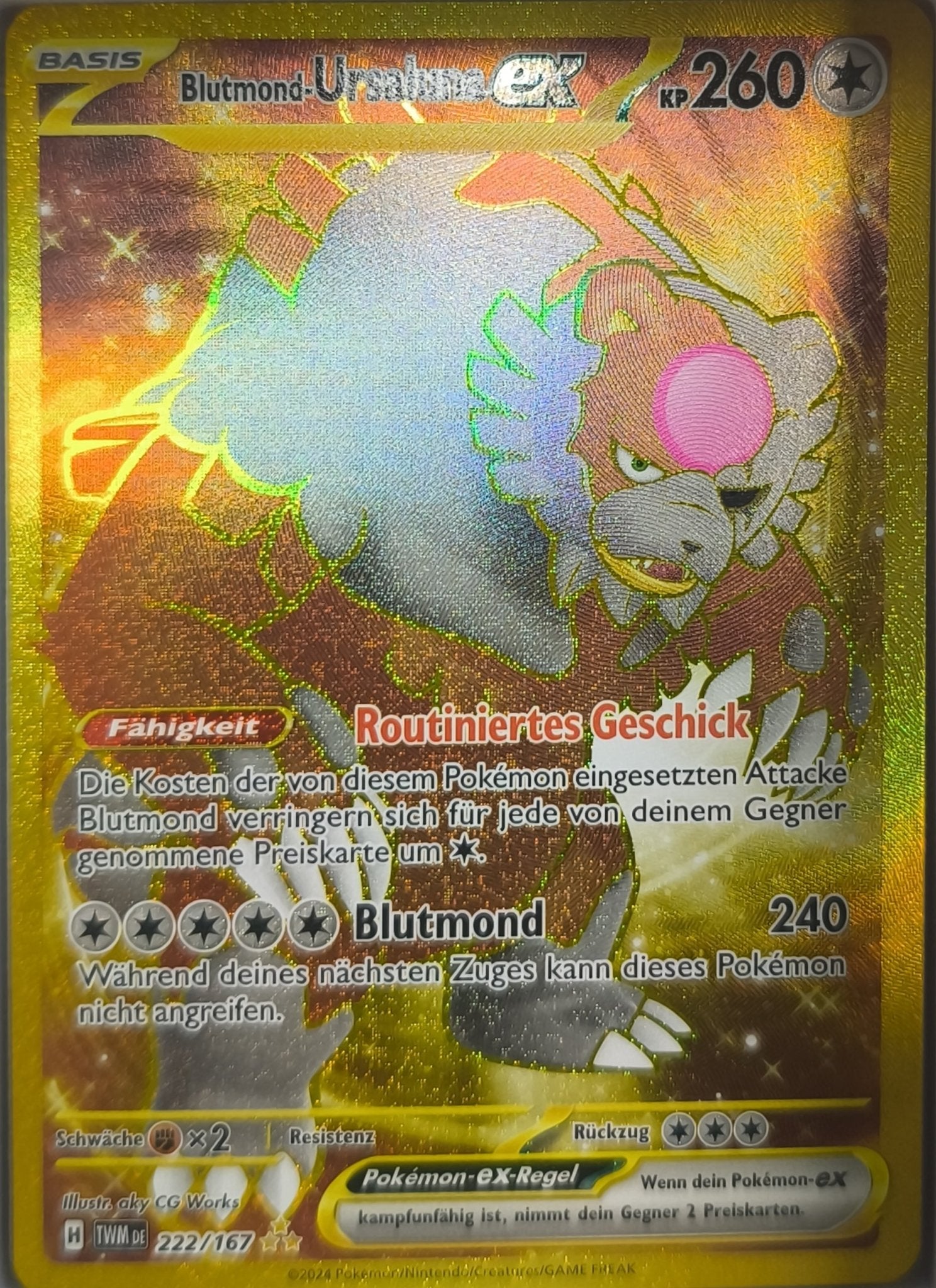 Blutmond Ursaluna Goldrare Twilight Maskerade Near Mint Deutsch Pokemon TCG - Lachsnacken-Shop