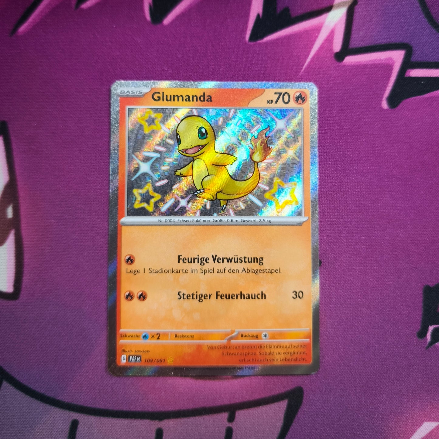 Glumanda Shiny Paldeas Schicksal Deutsch Zustand: Near Mint Pokemon Tcg